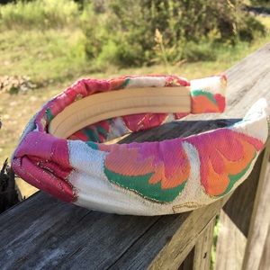 Autumn Adeigbo 💕 Diana Pink Ivory Brocade Headband